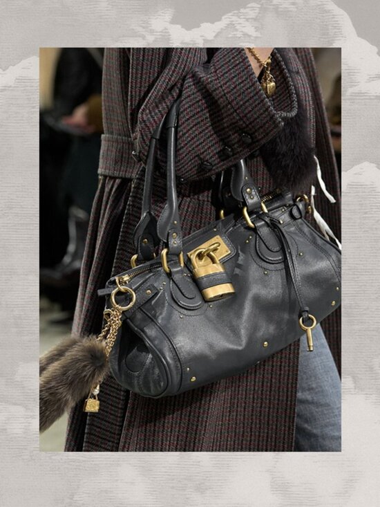 Chloe Handbags - CHLOE Paddington Charcoal Dark Gray Gold Satchel Y2K Bag Shoulder Phoebe Philo